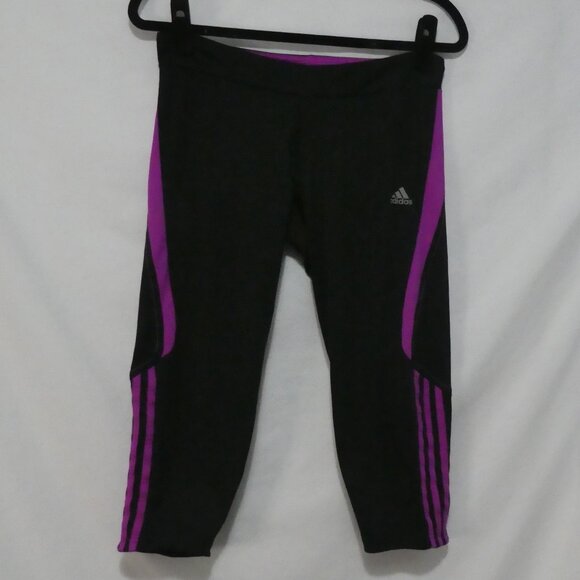 ADIDAS - Response | 14 inch waist measured | Black and Purple Leggings - Picture 1 of 14